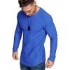 COOFANDY Men 2 Pack Muscle Fitted T Shirt Gym Workout Athletic Long Sleeves Tee(Black/Blue)