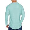 COOFANDY Men 2 Pack Muscle Fitted T Shirt Gym Workout Athletic Long Sleeves Tee(Black/Mint Green)