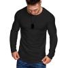 COOFANDY Men 2 Pack Muscle Fitted T Shirt Gym Workout Athletic Long Sleeves Tee(Black/Mint Green)