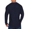 COOFANDY Men 2 Pack Muscle Fitted T Shirt Gym Workout Athletic Long Sleeves Tee(Black/Navy Blue)