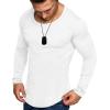 COOFANDY Men 2 Pack Muscle Fitted T Shirt Gym Workout Athletic Long Sleeves Tee(Black/White)