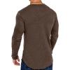 COOFANDY Men 2 Pack Muscle Fitted T Shirt Gym Workout Athletic Long Sleeves Tee(Dark Gery and Brown)