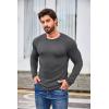 COOFANDY Men 2 Pack Muscle Fitted T Shirt Gym Workout Athletic Long Sleeves Tee(Dark Gery and Brown)