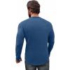COOFANDY Men 2 Pack Muscle Fitted T Shirt Gym Workout Athletic Long Sleeves Tee(Denim Blue)