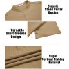 COOFANDY Men Casual Henley Tee Shirt Short Sleeve Band Collar Summer Beach Textured T-Shirt(Khaki)