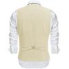 COOFANDY Men Casual Suit Vest Formal Dress Vest Slim Fit Waistcoat Business Wedding(Beige)