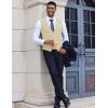 COOFANDY Men Casual Suit Vest Formal Dress Vest Slim Fit Waistcoat Business Wedding(Beige)