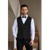 COOFANDY Men Casual Suit Vest Formal Dress Vest Slim Fit Waistcoat Business Wedding(Black)