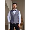 COOFANDY Men Casual Suit Vest Formal Dress Vest Slim Fit Waistcoat Business Wedding(Blue Purple)