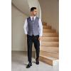 COOFANDY Men Casual Suit Vest Formal Dress Vest Slim Fit Waistcoat Business Wedding(Blue Purple)
