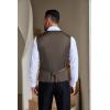 COOFANDY Men Casual Suit Vest Formal Dress Vest Slim Fit Waistcoat Business Wedding(Brown)