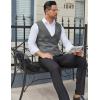 COOFANDY Men Casual Suit Vest Formal Dress Vest Slim Fit Waistcoat Business Wedding(Charcoal Gray)