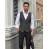 COOFANDY Men Casual Suit Vest Formal Dress Vest Slim Fit Waistcoat Business Wedding(Dark Gray)