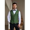 COOFANDY Men Casual Suit Vest Formal Dress Vest Slim Fit Waistcoat Business Wedding(Green)