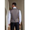 COOFANDY Men Casual Suit Vest Formal Dress Vest Slim Fit Waistcoat Business Wedding(Grey)
