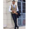 COOFANDY Men Casual Suit Vest Formal Dress Vest Slim Fit Waistcoat Business Wedding(Khaki)