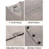 COOFANDY Men Casual Suit Vest Formal Dress Vest Slim Fit Waistcoat Business Wedding(Light Grey)