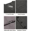 COOFANDY Men Casual Suit Vest Formal Dress Vest Slim Fit Waistcoat Business Wedding(Line Grey)