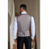 COOFANDY Men Casual Suit Vest Formal Dress Vest Slim Fit Waistcoat Business Wedding(Plaid Blazer- Dark Gray)
