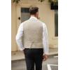 COOFANDY Men Casual Suit Vest Formal Dress Vest Slim Fit Waistcoat Business Wedding(Tan)