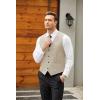 COOFANDY Men Casual Suit Vest Formal Dress Vest Slim Fit Waistcoat Business Wedding(Tan)