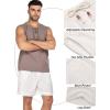 COOFANDY Men Casual Summer Beach Shorts Elastic Waist Drawstring Flat Front Short(1 White)