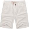 COOFANDY Men Casual Summer Beach Shorts Elastic Waist Drawstring Flat Front Short(1 White)