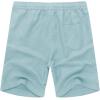 COOFANDY Men Casual Summer Beach Shorts Elastic Waist Drawstring Flat Front Short(Celadon Green)