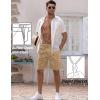COOFANDY Men Casual Summer Beach Shorts Elastic Waist Drawstring Flat Front Short(Light Tan)