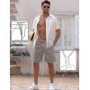 COOFANDY Men Casual Summer Beach Shorts Elastic Waist Drawstring Flat Front Short(Medium Gray)