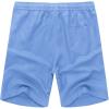 COOFANDY Men Casual Summer Beach Shorts Elastic Waist Drawstring Flat Front Short(Sky Blue)