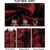 COOFANDY Men Flannel Jackets Full Zip Up Plaid Shirt Shackets Cotton Lightweight Jackets Casual Stylish Fall Jackets 2024(Red)