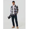 COOFANDY Men Flannel Shirt Casual Button Down Shirt Jacket Long Sleeve Plaid Shirts with Pockets(Blue Plaid)