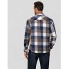 COOFANDY Men Flannel Shirt Casual Button Down Shirt Jacket Long Sleeve Plaid Shirts with Pockets(Blue Plaid)