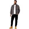 COOFANDY Men Flannel Shirt Casual Button Down Shirt Jacket Long Sleeve Plaid Shirts with Pockets(Navy Blue Yellow)