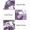 COOFANDY Men Flannel Shirt Casual Button Down Shirt Jacket Long Sleeve Plaid Shirts with Pockets(Purple)
