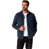 COOFANDY Men Flannel Shirt Casual Button Down Shirt Jacket Long Sleeve Plaid Shirts with Pockets(Solid Navy Blue)
