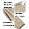 COOFANDY Men Hippie Harem Pants Baggy Linen Cotton Boho Yoga Pants Summer Beach Pants Casual Drop Crotch Trouser(Khaki)