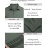 COOFANDY Men Long Sleeve Button Down Shirts Muscle Fit Dress Shirts Slim Fit Knit Shirts Camp Collar Shirts(Army Green)
