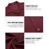 COOFANDY Men Long Sleeve Button Down Shirts Muscle Fit Dress Shirts Slim Fit Knit Shirts Camp Collar Shirts(Burgundy)