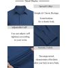 COOFANDY Men Long Sleeve Button Down Shirts Muscle Fit Dress Shirts Slim Fit Knit Shirts Camp Collar Shirts(Deep Blue)