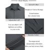 COOFANDY Men Long Sleeve Button Down Shirts Muscle Fit Dress Shirts Slim Fit Knit Shirts Camp Collar Shirts(Grey)