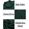 COOFANDY Men Long Sleeve Button Down Shirts Muscle Fit Dress Shirts Slim Fit Knit Shirts Camp Collar Shirts(Lake Green)