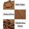 COOFANDY Men Long Sleeve Button Down Shirts Muscle Fit Dress Shirts Slim Fit Knit Shirts Camp Collar Shirts(Light Brown)