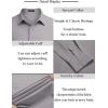 COOFANDY Men Long Sleeve Button Down Shirts Muscle Fit Dress Shirts Slim Fit Knit Shirts Camp Collar Shirts(Light Grey)