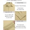 COOFANDY Men Long Sleeve Button Down Shirts Muscle Fit Dress Shirts Slim Fit Knit Shirts Camp Collar Shirts(Light Khaki)