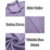 COOFANDY Men Long Sleeve Button Down Shirts Muscle Fit Dress Shirts Slim Fit Knit Shirts Camp Collar Shirts(Lilac)