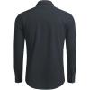 COOFANDY Men Long Sleeve Button Down Shirts Muscle Fit Dress Shirts Slim Fit Knit Shirts Camp Collar Shirts(Navy Blue)