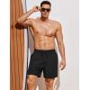 COOFANDY Men Swim Trunk with Compression Liner 2 in 1 Swimwear Bathing Suit Quick Dry Board Short(Black)