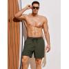 COOFANDY Men Swim Trunk with Compression Liner 2 in 1 Swimwear Bathing Suit Quick Dry Board Short(C Army Green)